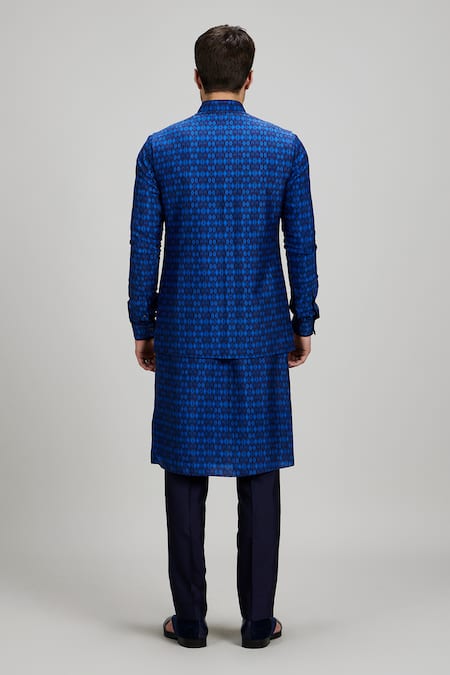 Bubber Couture Navy Designer Printed Bundi 