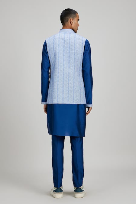 Bubber Couture Textured Cotton Nehru Jacket 