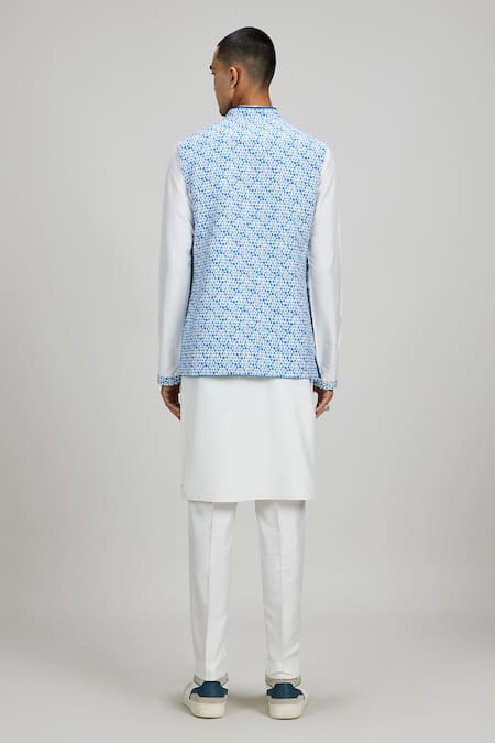 Bubber Couture Textured Cotton Nehru Jacket 