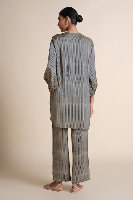 Grassroot By Anita Dongre Striped Kurta & Pant Set 