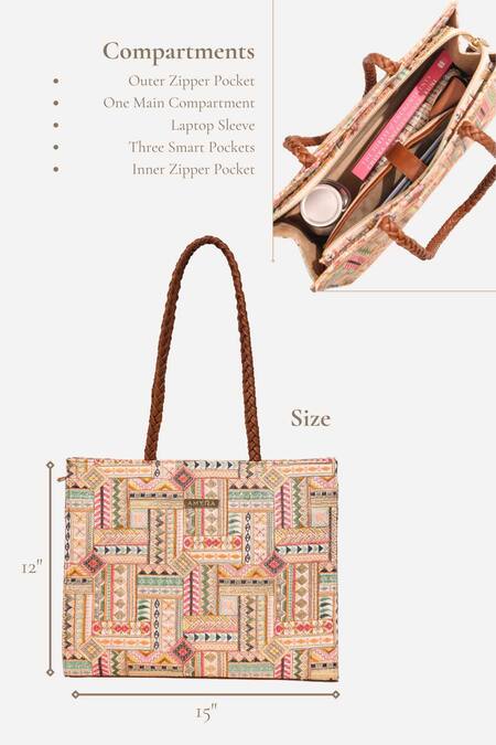 Buy_Amyra_Multi Color Embroidery Cora Multicolor Tote Bag_Online_at_Aza_Fashions