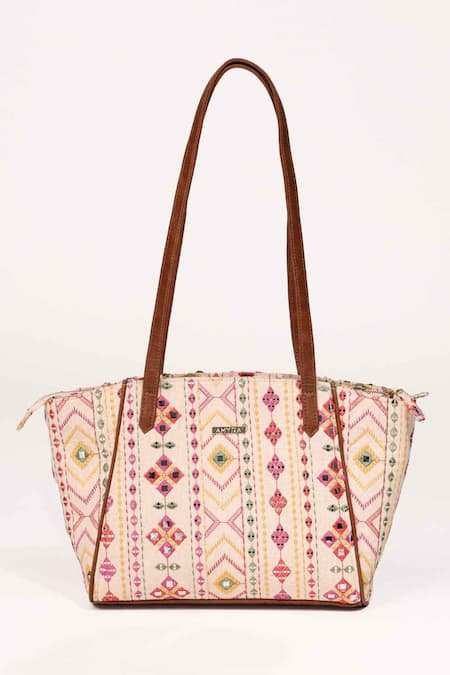 Amyra Mirror Embroidered Tote Bag 
