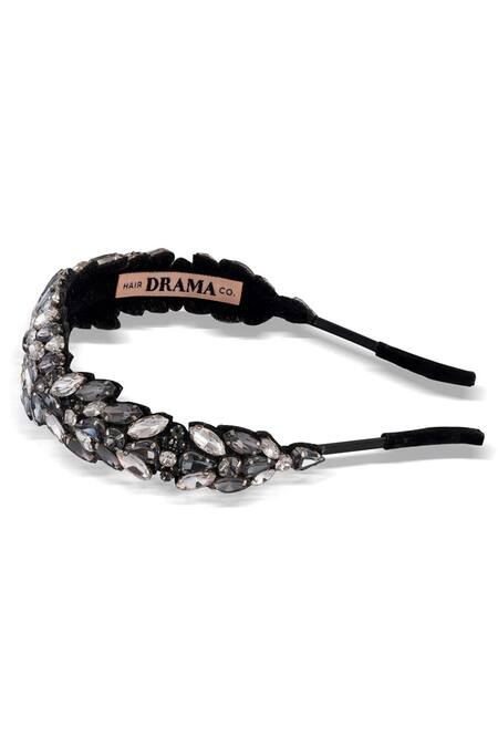 Hair Drama CO_Silver Crystals Rosemary Broad Headband _Online_at_Aza_Fashions