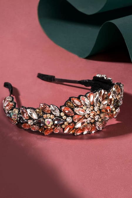 Hair Drama CO Rosemary Broad Crystal Headband 