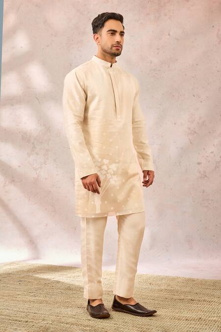 Buy_Masaba_Ivory Chanderi Embroidery Classic Kurta_Online_at_Aza_Fashions