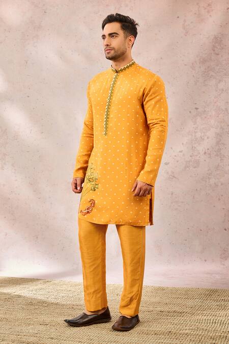 Buy_Masaba_Yellow Designer Mulsilk Kurta