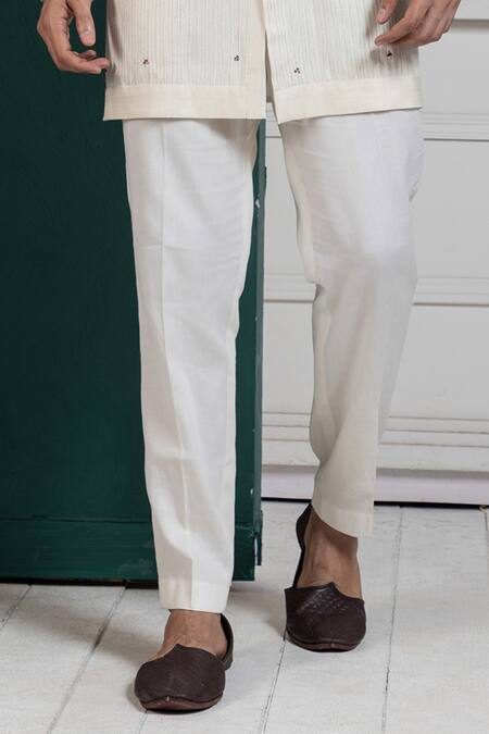 Smriti By Anju Agarwal White Cotton Embroidery Stylized Kurta Set Online at Aza Fashions Smriti By Anju Agarwal_White Cotton Embroidery Stylized Kurta Set _Online_at_Aza_Fashions