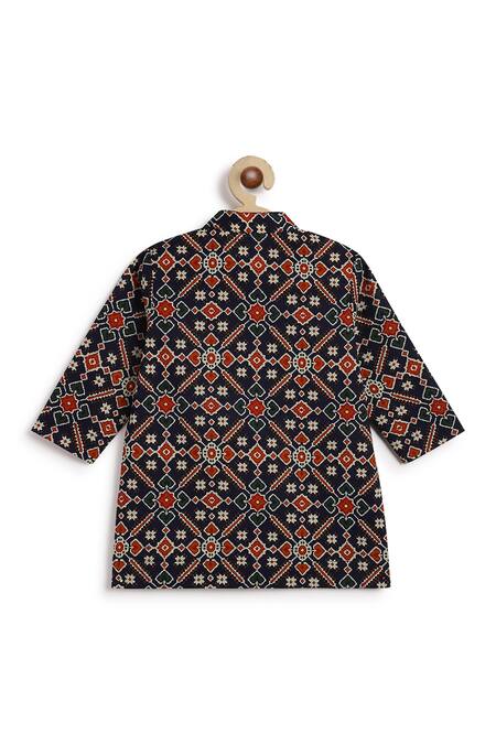 Buy Tiber Taber Black Cotton Patola Print Kurta Set Buy_Tiber Taber_Black Cotton Patola Print Kurta Set