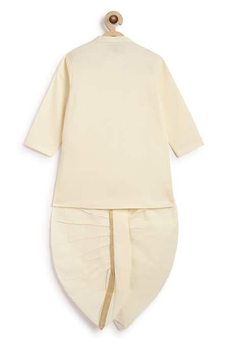 Buy Tiber Taber Beige Cotton Embroidery Shiva Kids Kurta Set Online at Aza Fashions Buy_Tiber Taber_Beige Cotton Embroidery Shiva Kids Kurta Set _Online_at_Aza_Fashions