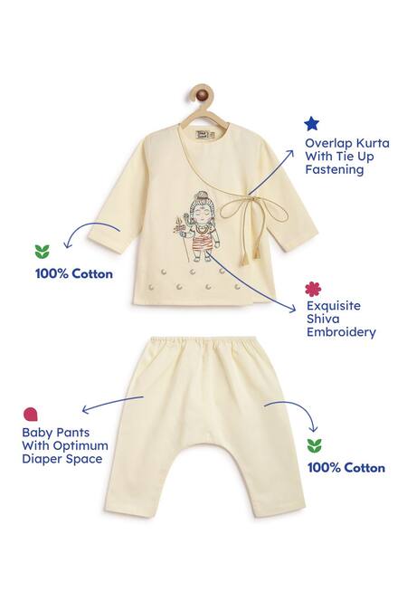 Tiber Taber Cream Cotton Embroidery Designer Kurta Set Online at Aza Fashions Tiber Taber_Cream Cotton Embroidery Designer Kurta Set _Online_at_Aza_Fashions