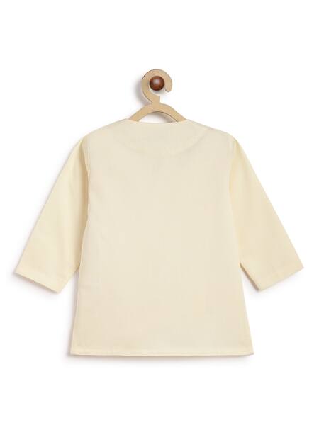 Buy Tiber Taber Cream Cotton Embroidery Shiva Kurta Set Buy_Tiber Taber_Cream Cotton Embroidery Shiva Kurta Set