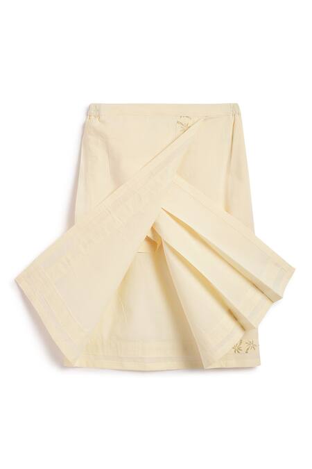 Buy Tiber Taber Cream Cotton Embroidery Mundu Dhoti Online at Aza Fashions Buy_Tiber Taber_Cream Cotton Embroidery Mundu Dhoti _Online_at_Aza_Fashions