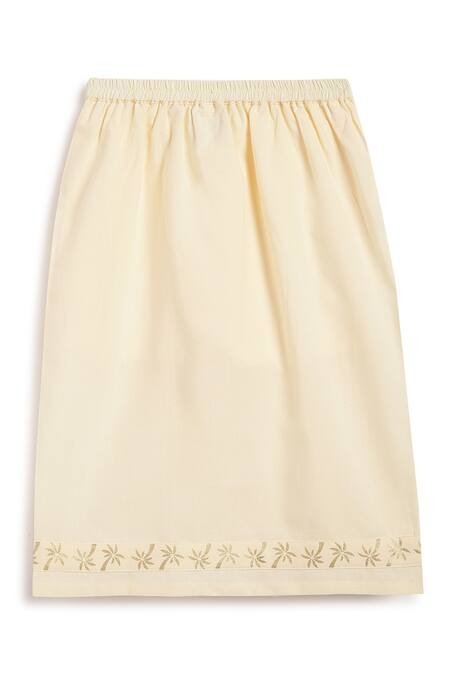 Shop Tiber Taber Cream Cotton Embroidery Mundu Dhoti Online at Aza Fashions Shop_Tiber Taber_Cream Cotton Embroidery Mundu Dhoti _Online_at_Aza_Fashions