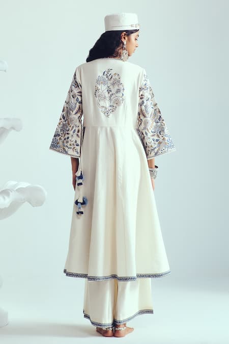 Wabi Sabi By Anshum-Ritesh Ivory Chanderi Anarkali Set 