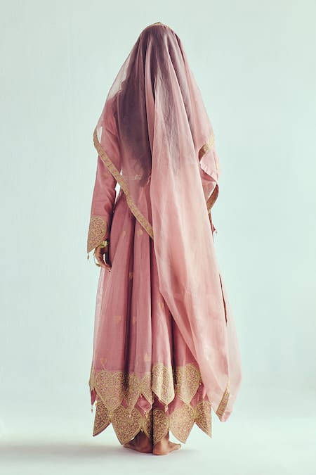 Wabi Sabi By Anshum-Ritesh Chanderi Woven Anarkali Set with Dupatta 