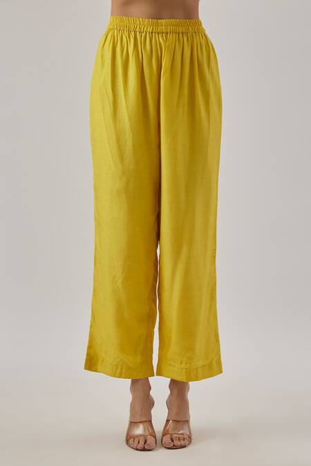 Buy Cupid Cotton Yellow Silk, Cotton V-neck Color Block Straight Kurta Set Online at Aza Fashions Buy_Cupid Cotton_Yellow Silk, Cotton V-neck Color Block Straight Kurta Set _Online_at_Aza_Fashions