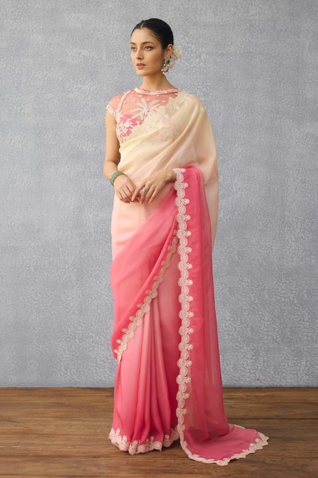 Shop_Torani_Pink Organza Embroidery Gulfiza Ila Saree 