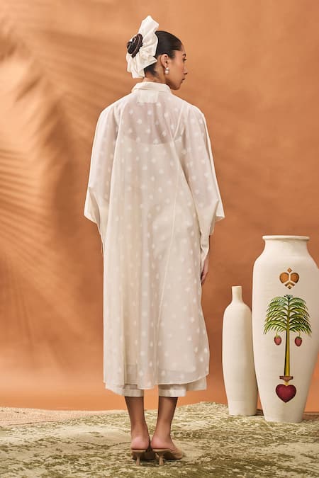 Masaba Trellis Palm Khadi Print Kaftan Set 