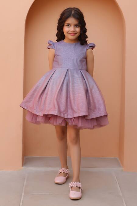 Shop Janyas Closet Multi Color Net Sequins Shaded Glitter Dress Online at Aza Fashions Shop_Janyas Closet_Multi Color Net Sequins Shaded Glitter Dress _Online_at_Aza_Fashions