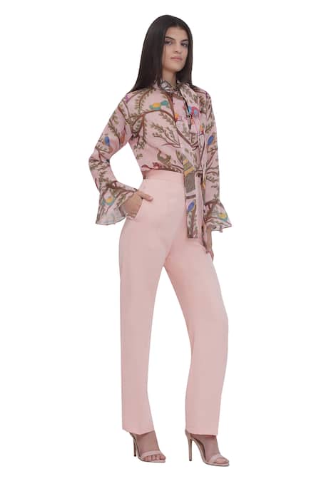 Buy Limerick By Abirr N' Nanki Multi Color Organza Embroidery Collared Multicolor Stripe Textured Shirt Online at Aza Fashions Buy_Limerick By Abirr N' Nanki_Multi Color Organza Embroidery Collared Multicolor Stripe Textured Shirt _Online_at_Aza_Fashions