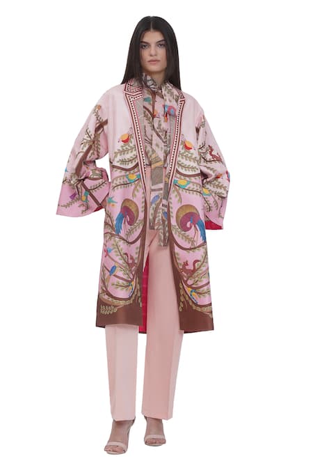 Buy_Limerick By Abirr N' Nanki_Pink Multicolor Fitted Pants _Online_at_Aza_Fashions