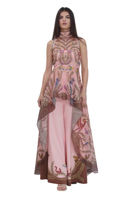 Buy Limerick By Abirr N' Nanki Multi Color Organza Embroidery High Neck Multicolor Asymmetrical Designer Kurta Online at Aza Fashions Buy_Limerick By Abirr N' Nanki_Multi Color Organza Embroidery High Neck Multicolor Asymmetrical Designer Kurta _Online_at_Aza_Fashions