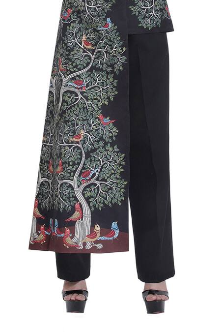 Buy_Limerick By Abirr N' Nanki_Black Fitted Pant _Online_at_Aza_Fashions