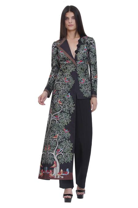 Limerick By Abirr N' Nanki_Black Fitted Pant _at_Aza_Fashions