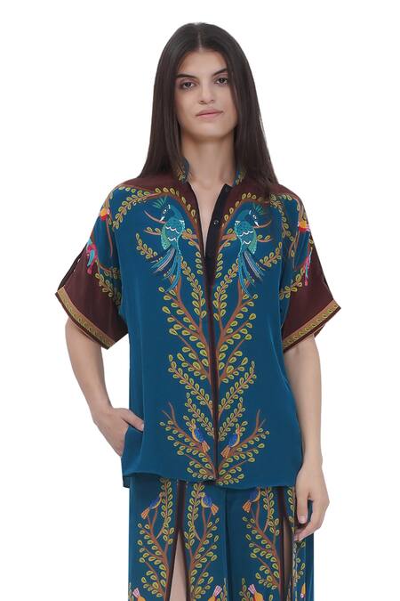 Buy Limerick By Abirr N' Nanki Multi Color Crepe Embroidery Multicolor Pant Online at Aza Fashions Buy_Limerick By Abirr N' Nanki_Multi Color Crepe Embroidery Multicolor Pant _Online_at_Aza_Fashions