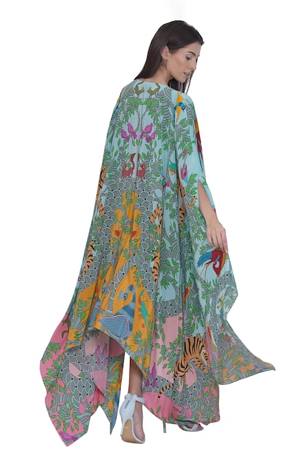 Limerick By Abirr N' Nanki Multicolor Printed Designer Cape 