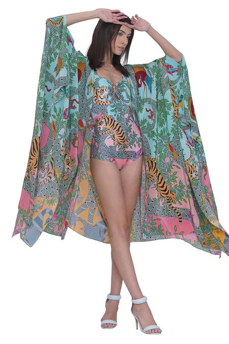 Buy_Limerick By Abirr N' Nanki_Multi Color Multicolor Printed Designer Cape 