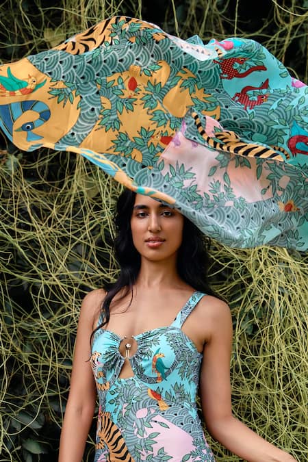 Limerick By Abirr N' Nanki Multicolor Designer Cover Up Sarong 