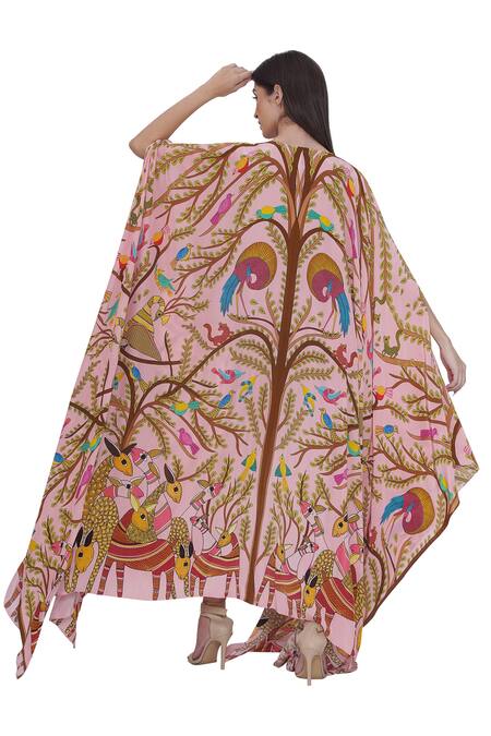 Limerick By Abirr N' Nanki_Multi Color Multicolor Printed Cape _at_Aza_Fashions