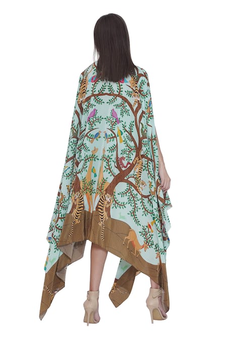 Limerick By Abirr N' Nanki Multicolor Printed Cape 