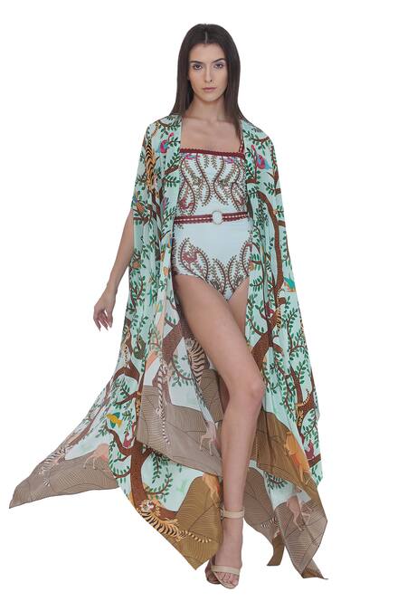 Buy_Limerick By Abirr N' Nanki_Multi Color Multicolor Printed Cape _Online_at_Aza_Fashions