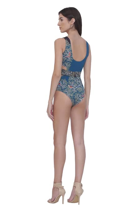 Limerick By Abirr N' Nanki Floral Print Designer Monokini 