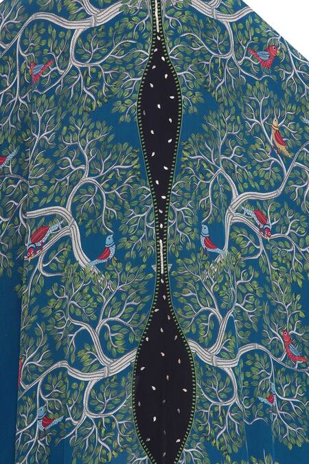 Shop_Limerick By Abirr N' Nanki_Multi Color Multicolor Printed Designer Cape _Online_at_Aza_Fashions