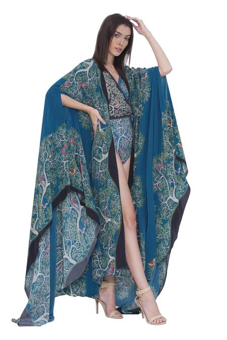 Buy_Limerick By Abirr N' Nanki_Multi Color Multicolor Printed Designer Cape 