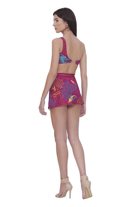 Limerick By Abirr N' Nanki Designer Pink Floral Print Bikini Set 