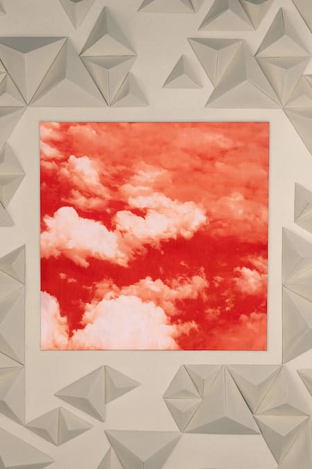 Unallume By Nisha Sunset Glow Designer Pocket Square 