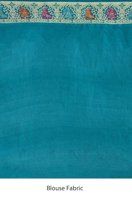 Samyukta Singhania_Green Silk Weaving Banarasi Saree Set _Online_at_Aza_Fashions