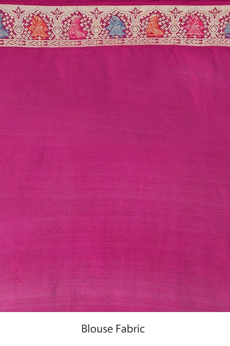 Samyukta Singhania_Purple Silk Banarasi Weaved Saree Set _Online_at_Aza_Fashions