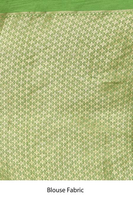Samyukta Singhania_Green Silk Banarasi Saree With Blouse _at_Aza_Fashions
