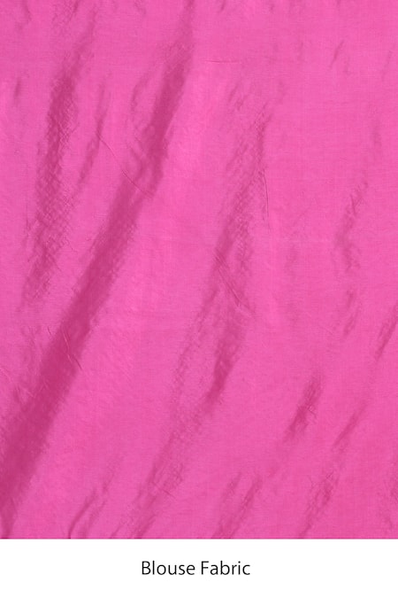 Buy_Samyukta Singhania_Pink Silk Zari Banarasi Saree With Running Blouse _Online_at_Aza_Fashions