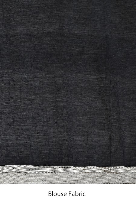 Samyukta Singhania_Black Silk Zari Banarasi Weaving Saree Set _at_Aza_Fashions