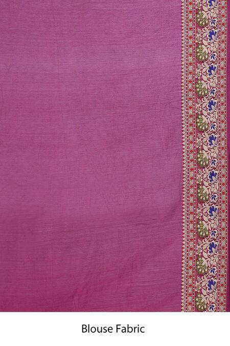Samyukta Singhania_Purple Silk Embroidery Weaved Banarasi Saree With Blouse _Online_at_Aza_Fashions