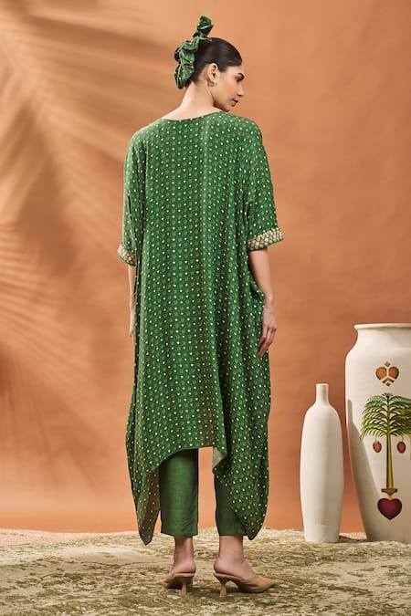 Masaba Green Printed Tunic & Pant Set 