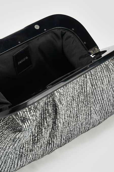 Buy Perona Silver Metallic Clutch Bag Online at Aza Fashions Buy_Perona_Silver Metallic Clutch Bag _Online_at_Aza_Fashions