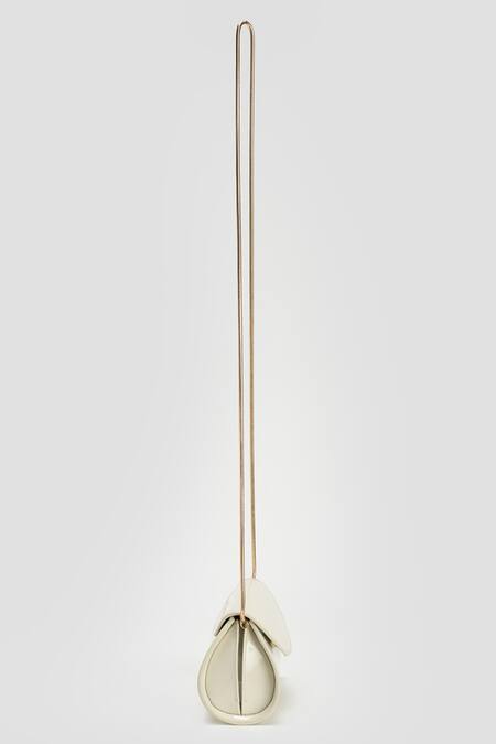 Perona White Darcy Mini Leather Clutch Online at Aza Fashions Perona_White Darcy Mini Leather Clutch _Online_at_Aza_Fashions