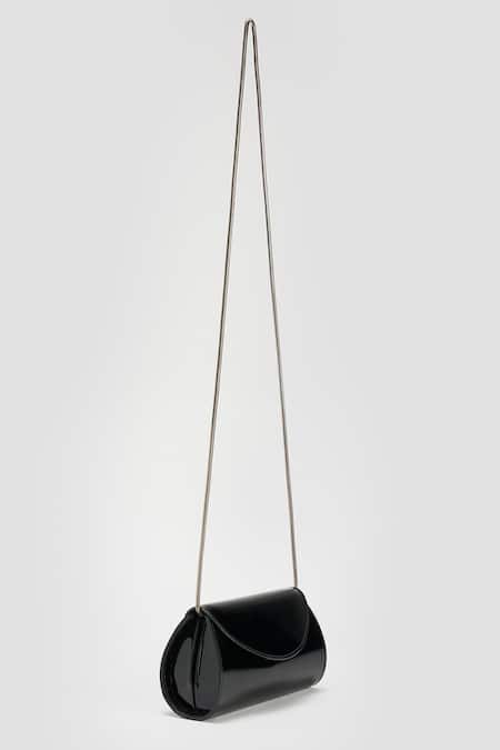Shop Perona Black Darcy Mini Leather Clutch at Aza Fashions Shop_Perona_Black Darcy Mini Leather Clutch _at_Aza_Fashions